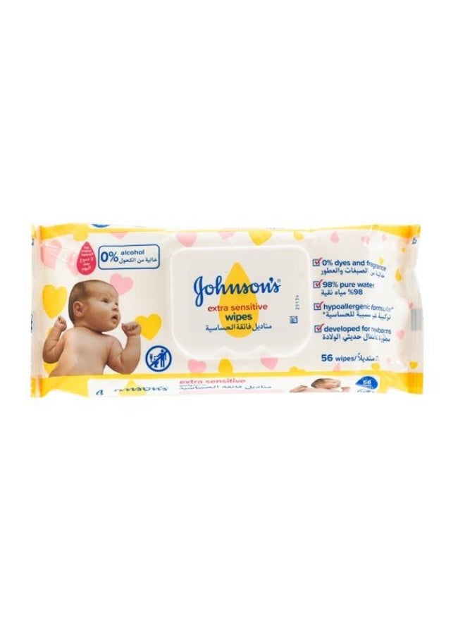 Johnson's Baby Johnson's Extra Sensitive Wipe 56 - Image 1